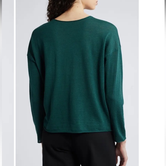 NWT Eileen Fisher Fine Merino Box-Top in Regenerative Wool - Picture 2 of 6